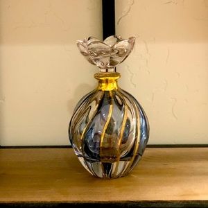 Rare vintage beautiful Illusions glass  perfume bottle 24% lead.